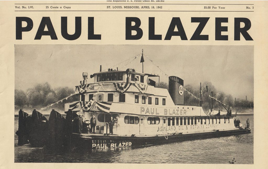 The front cover of the April 18, 1942, issue of The Waterways Journal. (From the author’s collection)