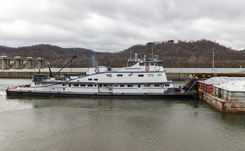 The Charleston on November 3, 2024, at Pike Island Lock. (Photo by Eric Johnson)