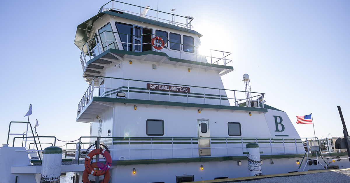 Blessey Christens The Mv. Capt. Daniel Armstrong