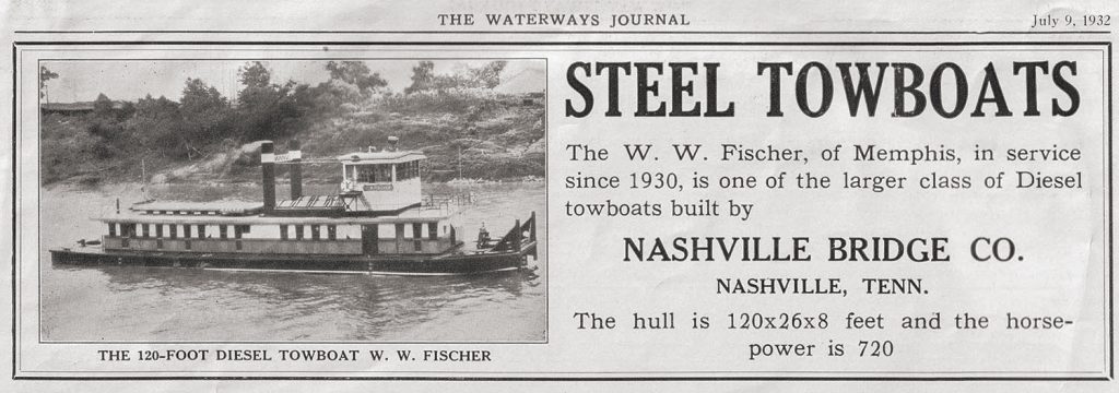 Waterways Journal Steel Towboat Article Image