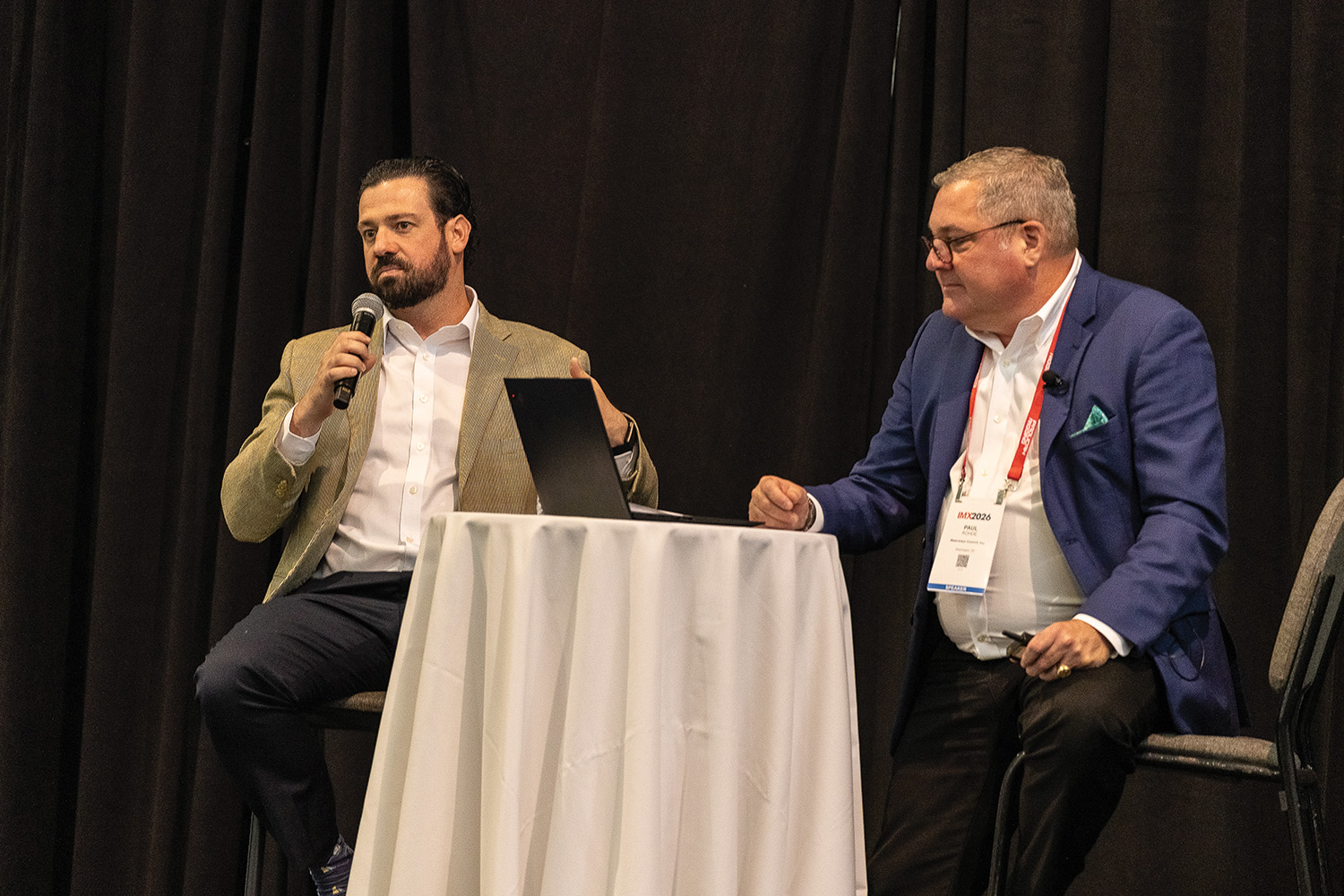 260615(SI)_IMXSession1 WCI president and CEO Tracy Zea and vice president Midwest region Paul Rohde led the construction and infrastructure session during the 2026 Inland Marine Expo in Nashville, Tenn. The session focused on the findings from various studies conducted on the inland waterways system as well as solutions to project delays. (Photo courtesy of ECN Photography)