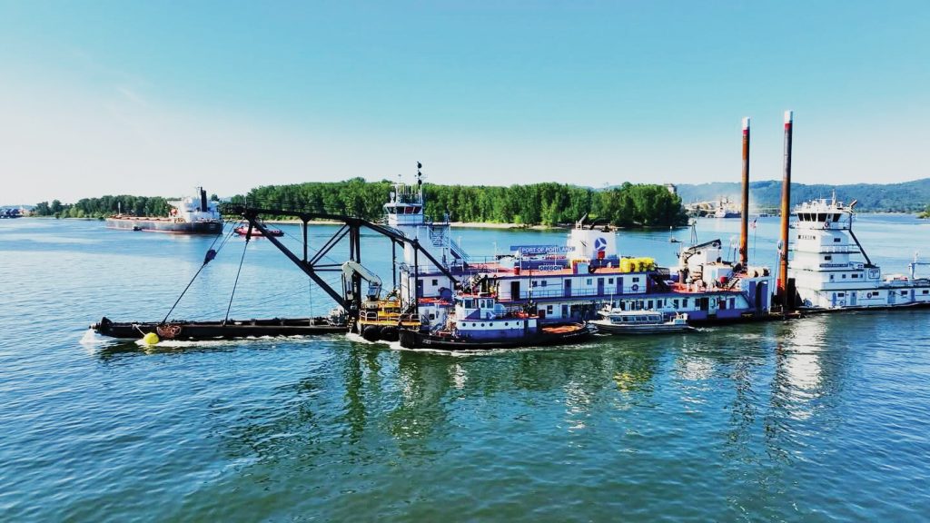 The dredge Oregon at Portland, Ore. (Photo courtesy of Port of Portland)