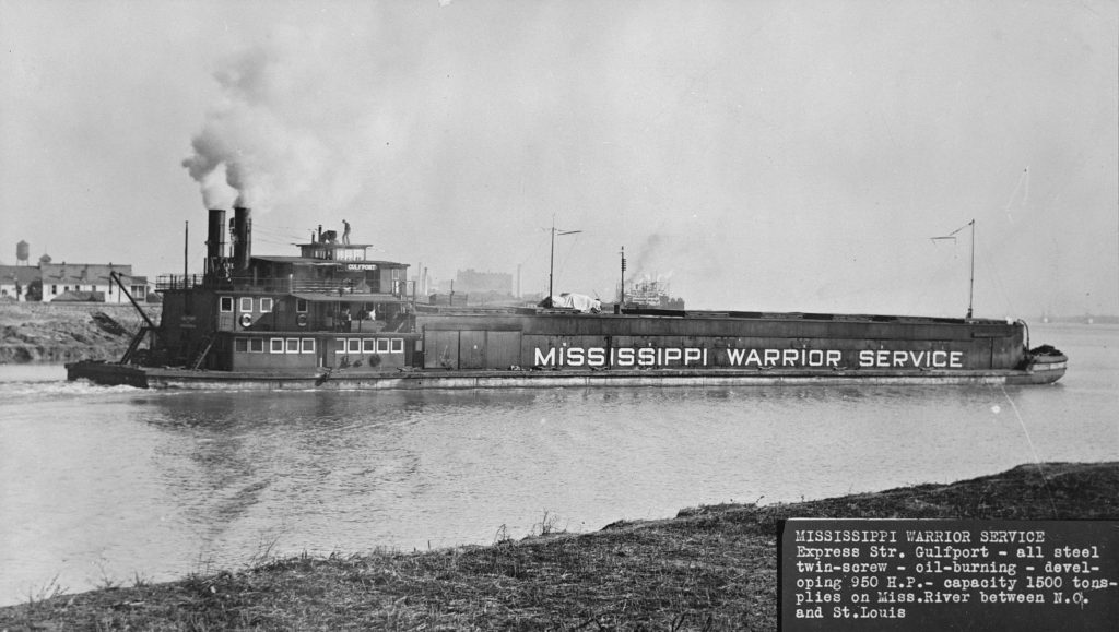 PHOTO 1 - Inland Warerways Corp-Federal-self-propelled freight barge GULFPORT-David Smith collection