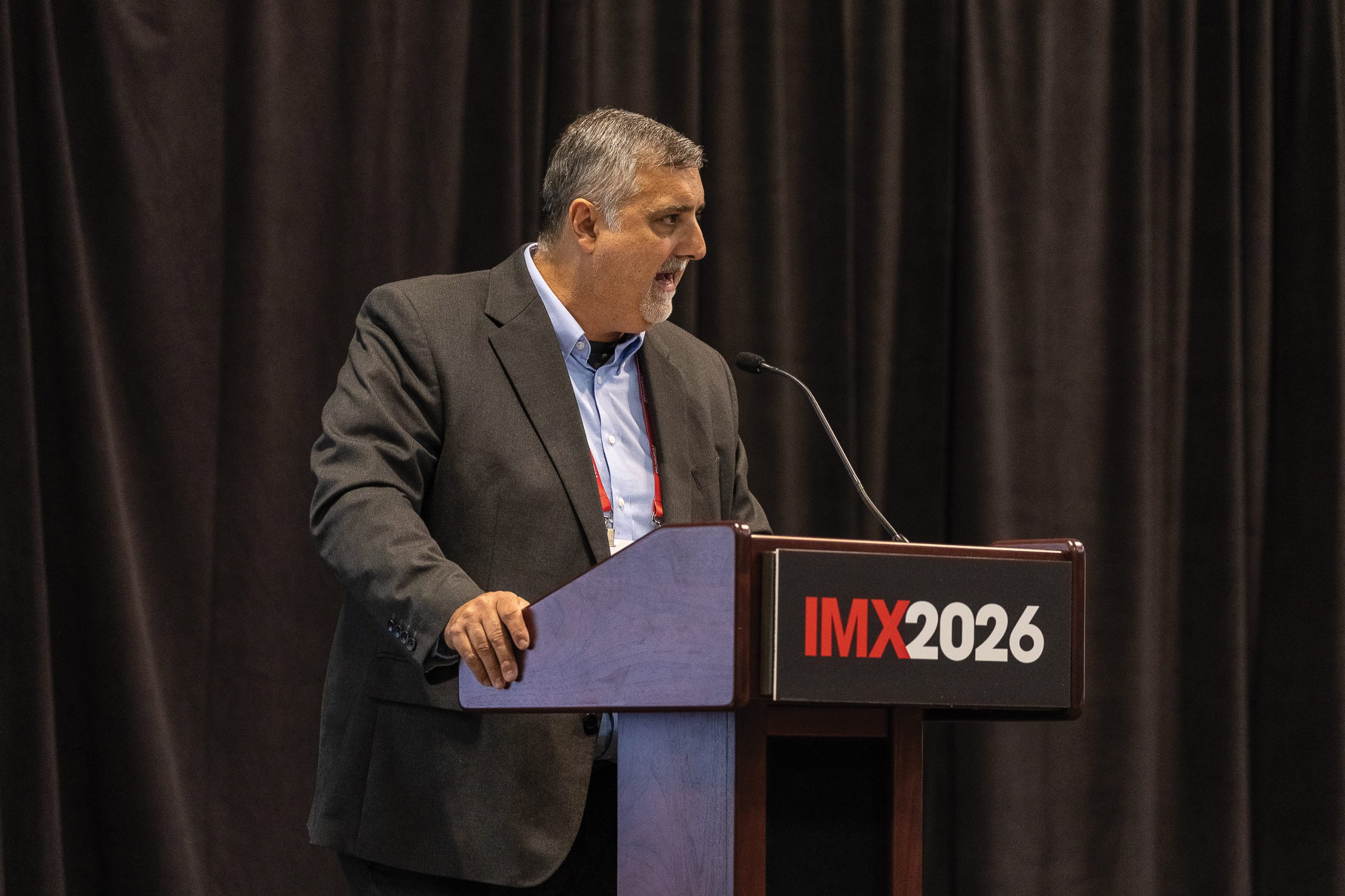 260720_IMXDisasterSession1 Anthony Gex, deputy director at Inland Rivers, Ports and Terminals, hosted the Ports & Terminals session at IMX. Titled “Port & Terminal Resilience: Disaster Planning & Operational Recovery,” Gex examined necessary steps businesses should take to ensure natural disasters are handled safely and correctly. (Photo courtesy of ECN Photography)