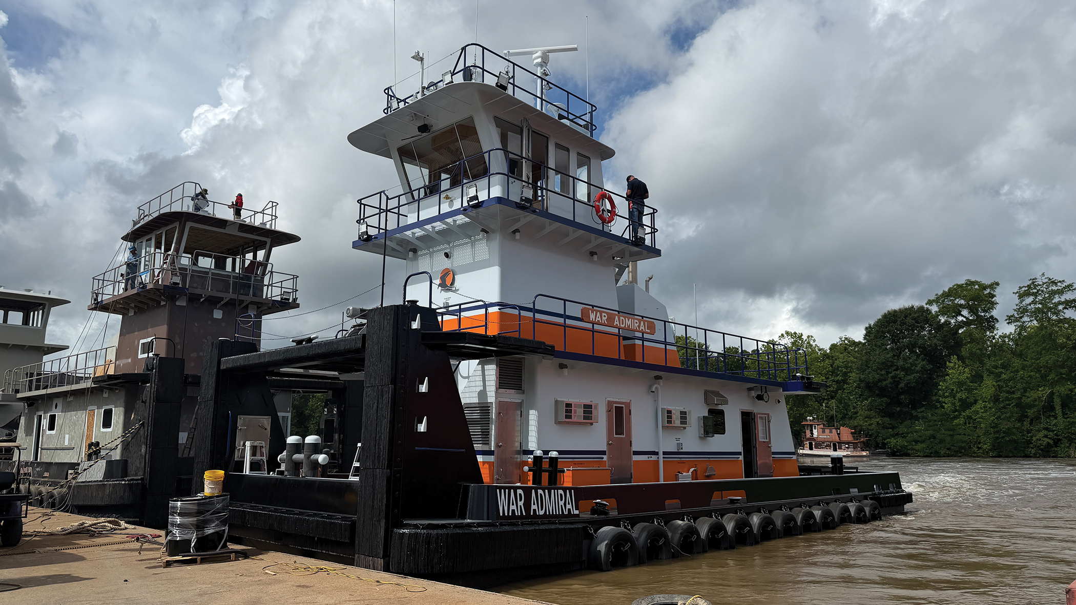 TurnServices_WarAdmiral Turn Service’s mv. War Admiral at Verret Shipyard. (Photo courtesy of Laborde Products)