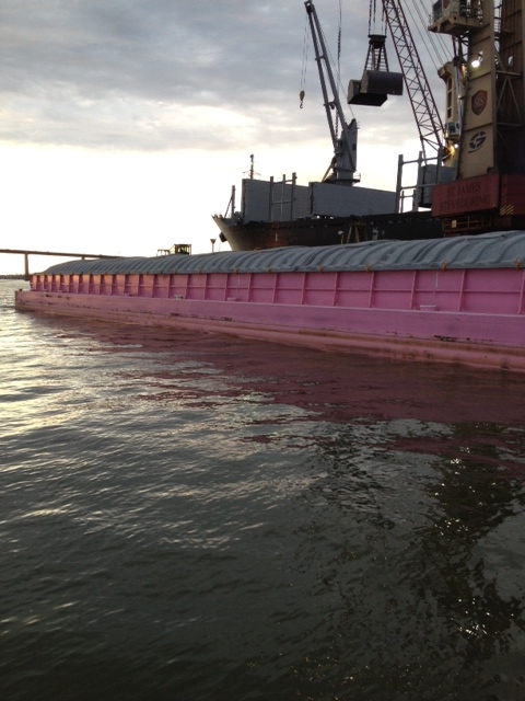 260810_Cerese Barge_4 Ceres Barge Line’s Big Hope 1 carries its cancer-awareness message while in commercial service.