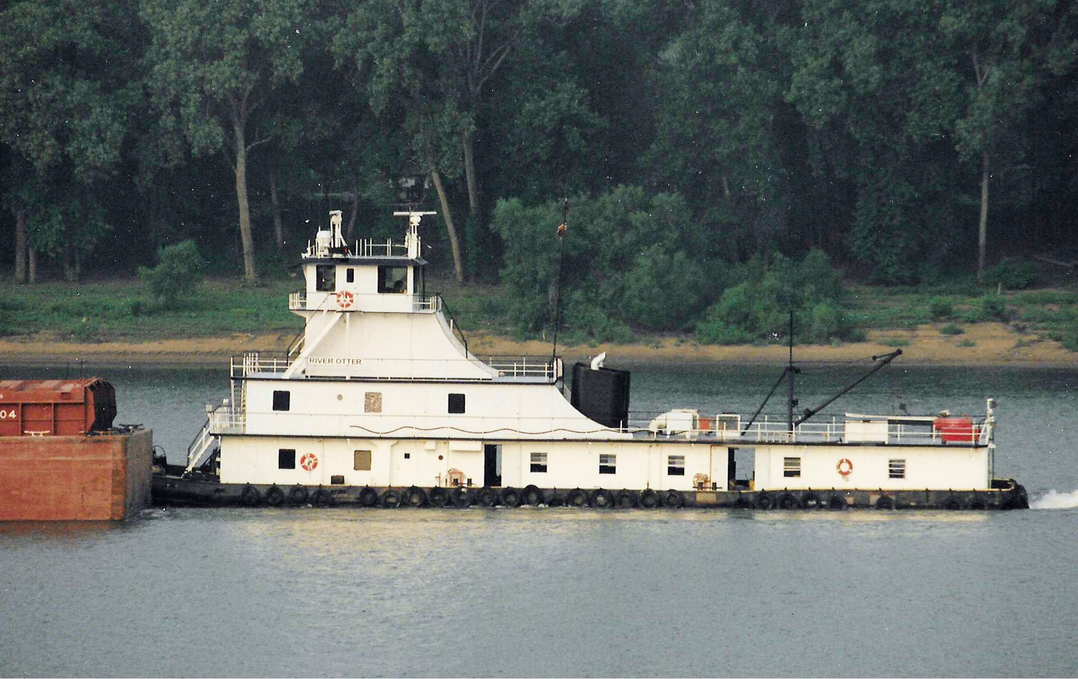 As the River Otter upbound at Ohio River Mile 448.5 on July 25, 1997. (Photo courtesy of Capt. Bill Judd)
