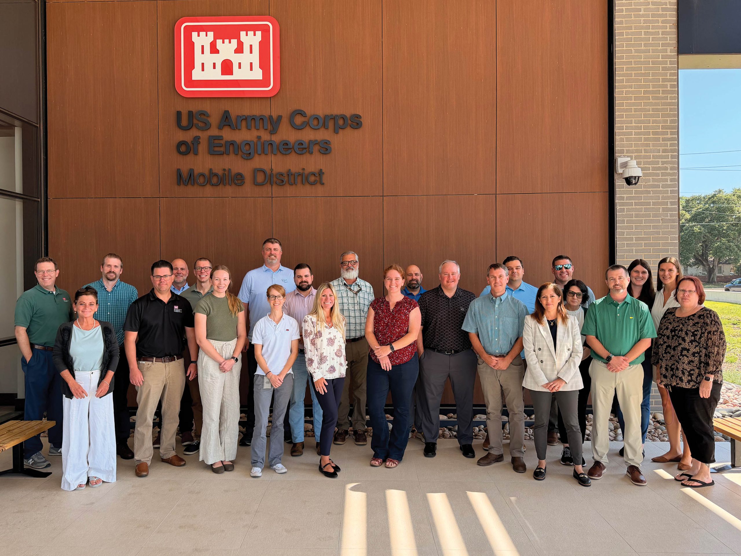 Members of the U.S. Army Corps of Engineers’ Dredging Evolution for Enterprise Production (DEEP) team from across the organization met August 11-13 in Mobile, Ala., for an initial kickoff meeting. The team is overseeing the establishment of the Corps’ new centralized dredging program to be called the Enterprise Dredging Delivery Center (EDDC). (Photo courtesy of U.S. Army Corps of Engineers Headquarters)